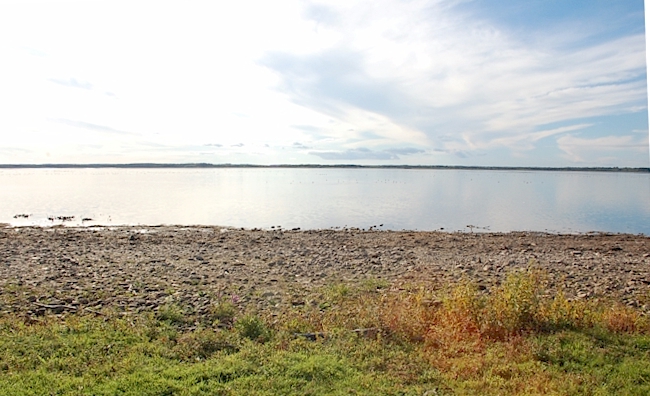 Stranden vid Sketreck sommaren 2013 i samband med att sjn snktes