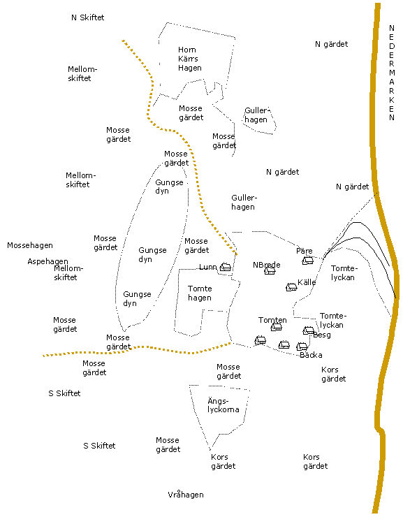 kernamn och ingor vid Bjellum By 